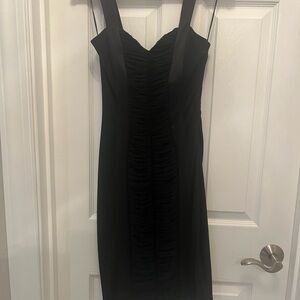 Black on black cocktail dress